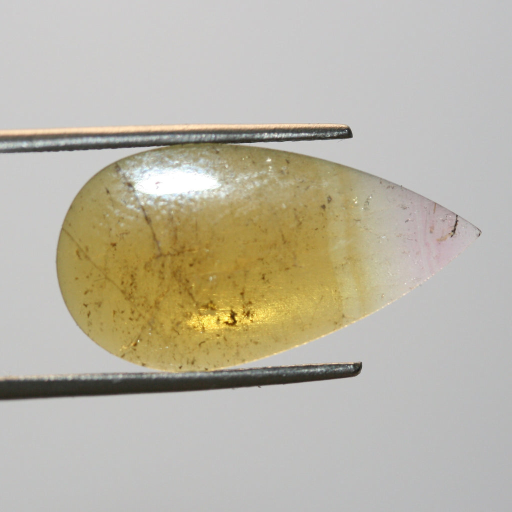 Brown Tourmaline Drop Flat Cabochon 23x12mm.(5.2ct.).