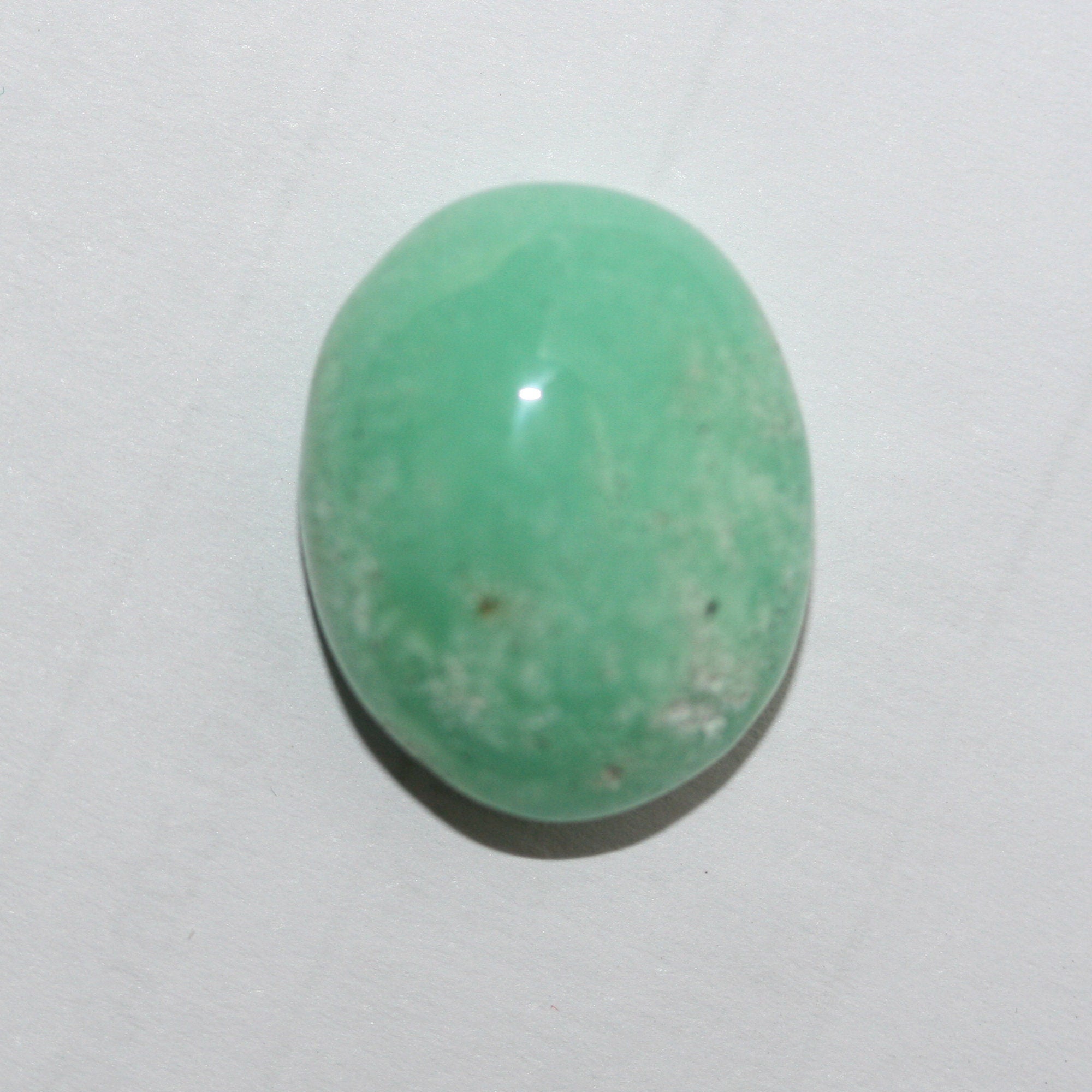 Chrysoprase Oval Cabochon 18x14.5mm.(15.85ct.). - Hard Gems