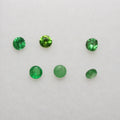 Lote de 6 granates tsavorita facetados redondos de 2 mm. - Paquetes de piedras preciosas - Piedras sueltas al por mayor