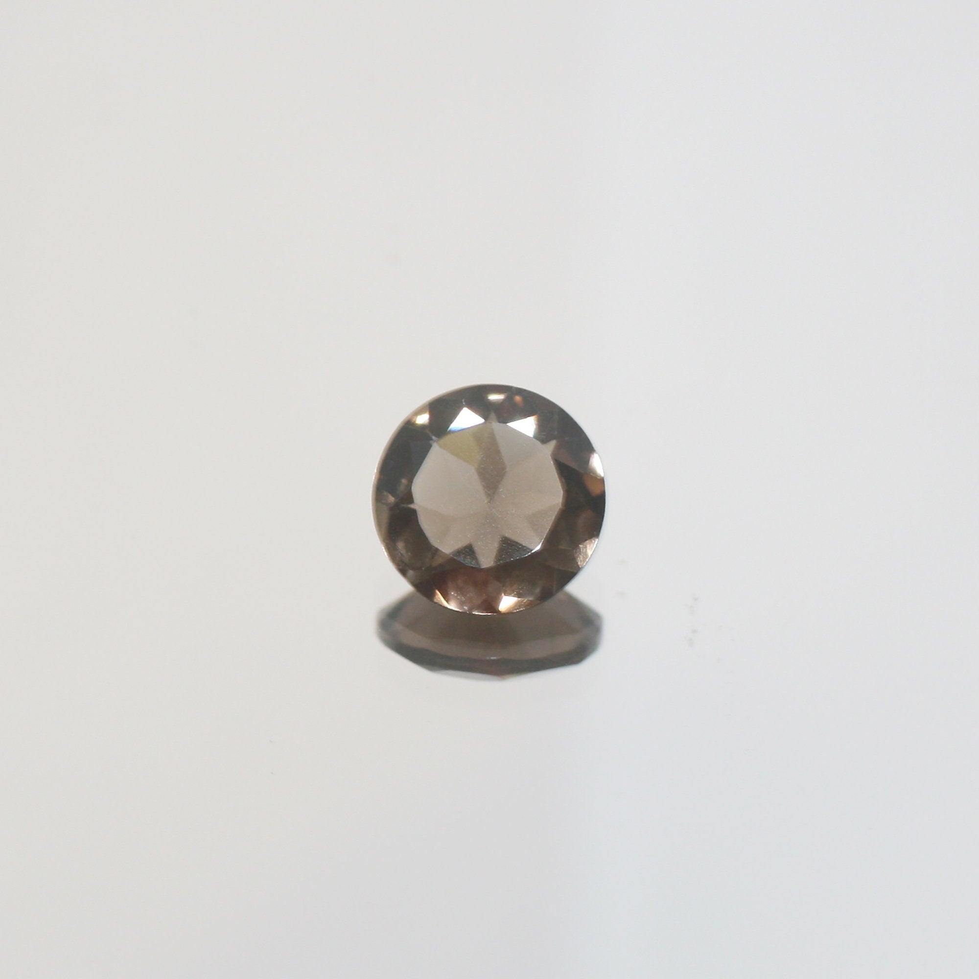 1 pc Natural Smoky Quartz Faceted Round 10mm.-Cut Stones For Jewelry- Price per  1 pc