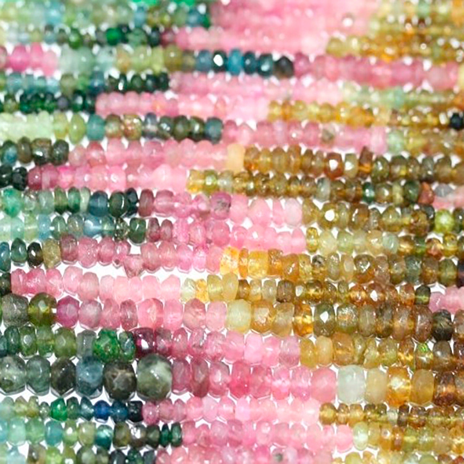 Rondelle facettée en tourmaline St de 14 pouces (3 x 2 mm) - Fil de 37 cm