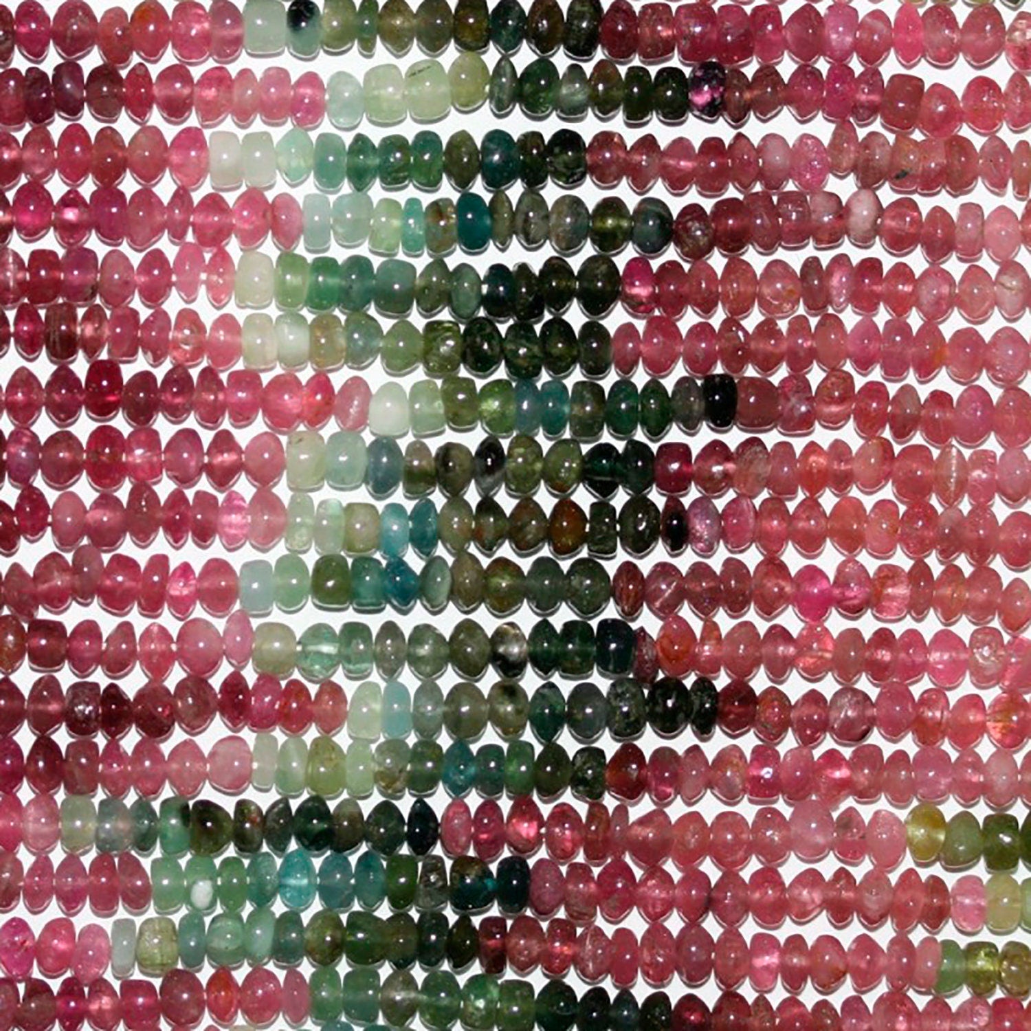 13" St Tourmaline Smooth Rondelle Beads 4x2mm.-Strand 34cm.