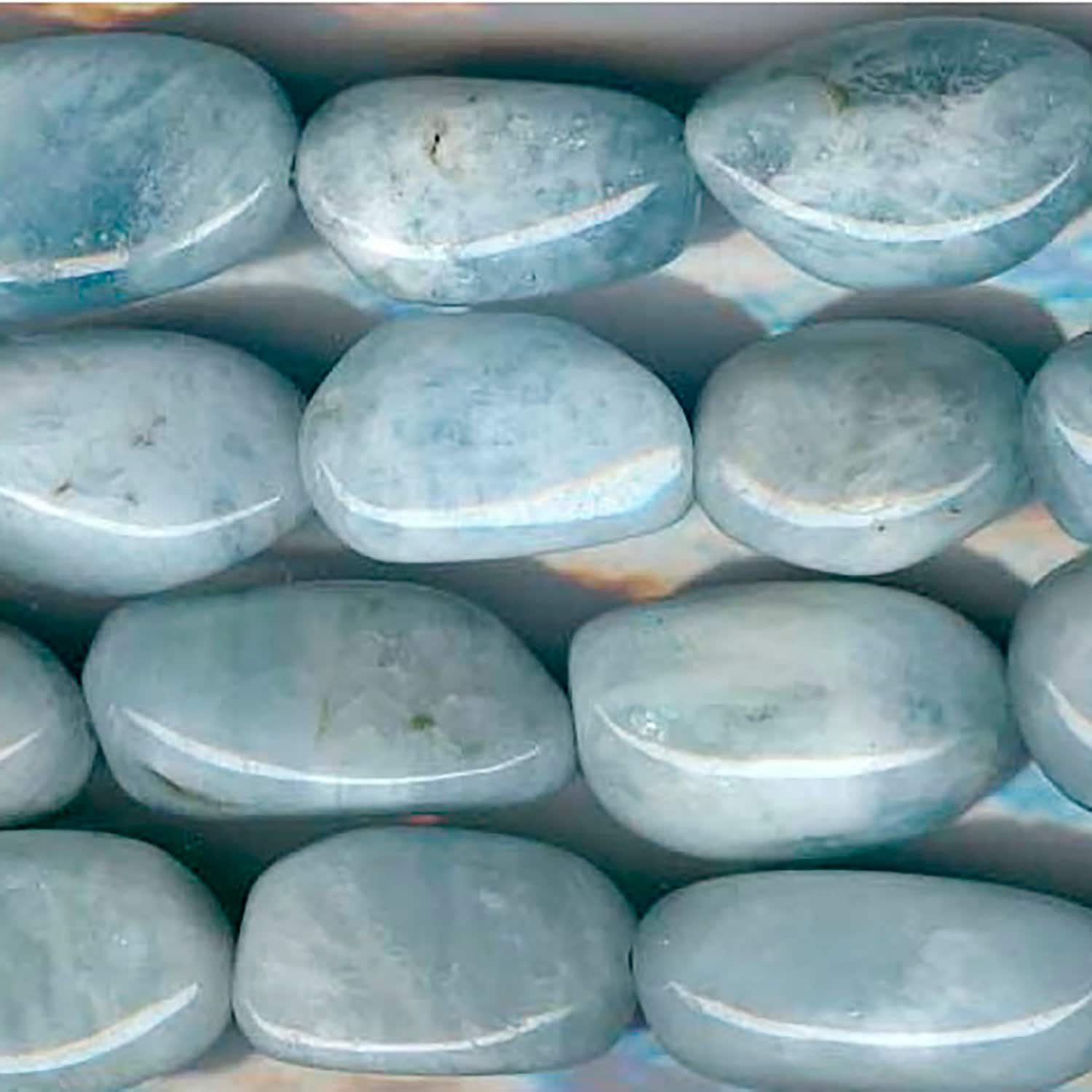 16" St Aquamarine Nugget Beads 20x10mm.-Approx.-Strand 40cm - Hard Gems