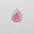 Pink  Color Zoning Tourmaline Drop  15.5x13.5mm Cabochon  5.44 Ct- Untreated Stone- Rare Color