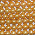 16" St FreshWaterGold Jaune Perle Ronde 11-12mm.-Bring 39cm.