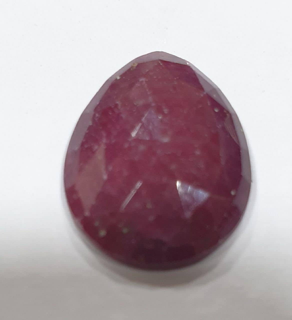 1 Pc Natural  Ruby  12x16mm Cabochons Faceted Pear- Natural Gemstones Jewelry Supplier