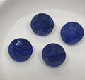 Lote de 4 zafiros azules facetados redondos de 6 mm. (4 piezas)