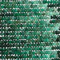 14" St Emerald Faceted Rondelle Beads 4x3mm.-Strand 37cm