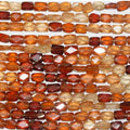 13" St Hessonite Garnet Faceted Rectangular Beads 6x4mm.-Strand 35cm
