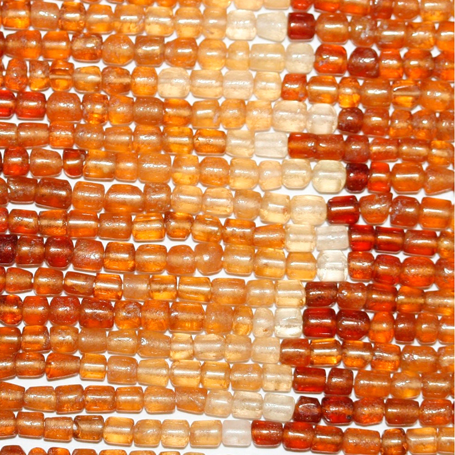 13" St Hessonite Garnet Smooth Rondelle Beads 3-4mm.-Strand 34cm