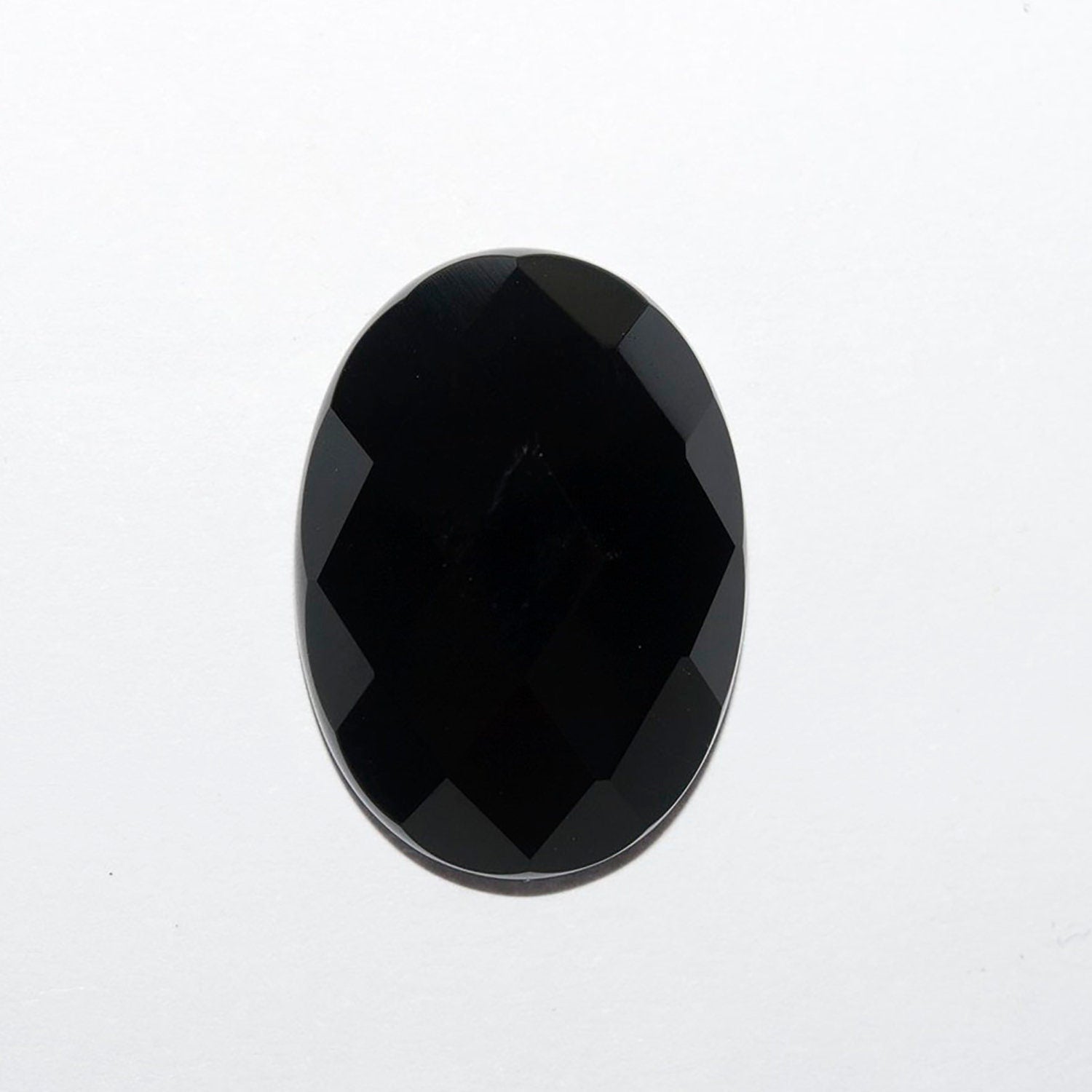4 Pcs Lot Onyx Oval Faceted Cabochon 18x13mm (4 pcs) - Hard Gems