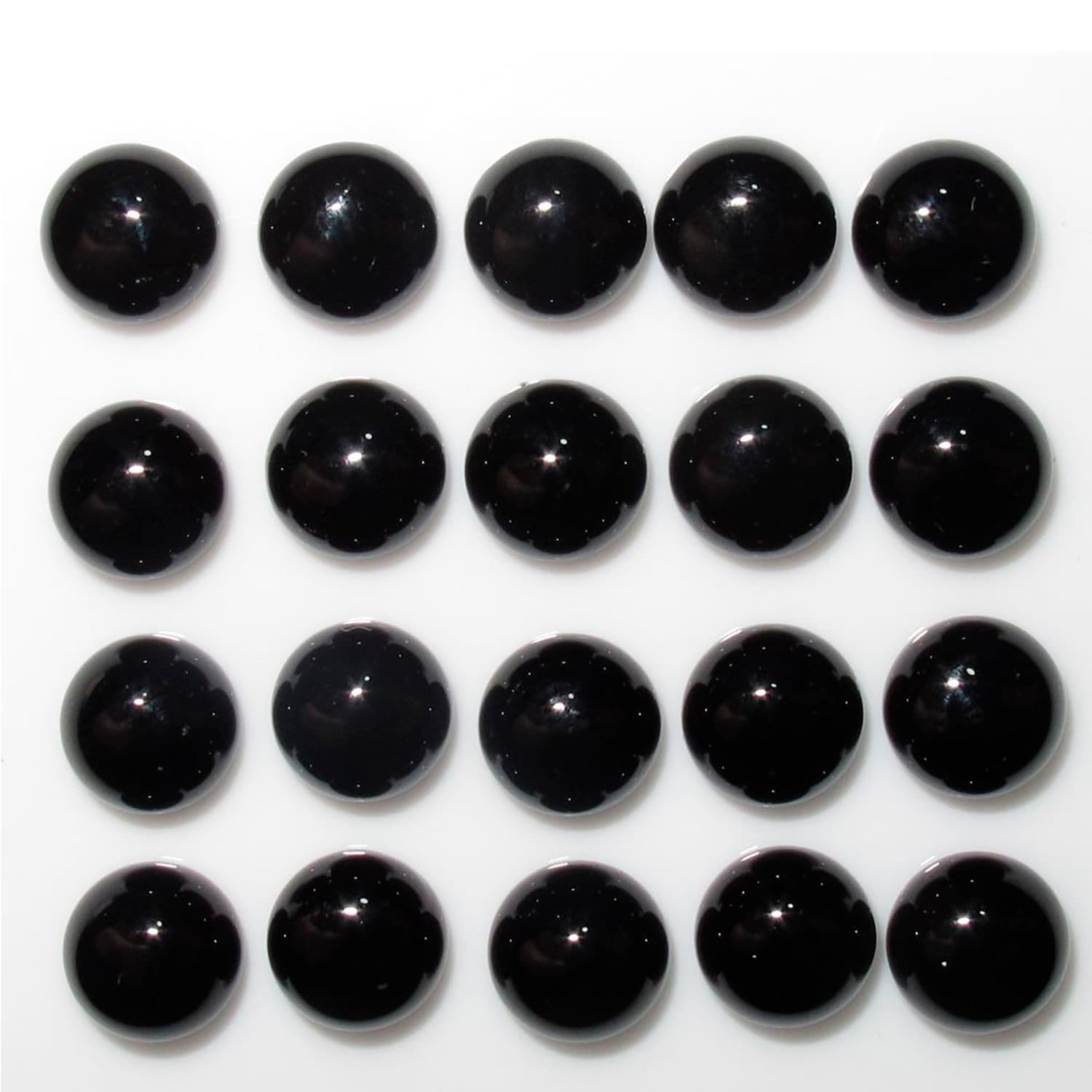 Lote de 20 cabujones redondos de ónix de 6 mm. (20 uds.)