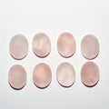 8 Pcs Lot Rose Quartz Oval Cabochon 10x8mm.( 8 Pcs ) - Hard Gems