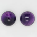 Lote de 2 cabujones redondos de amatista de 16 mm. (2 uds.)