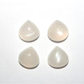 4 Pcs Lot Moonstone Drop Cabochon 10mm. (4 pcs.) - Hard Gems