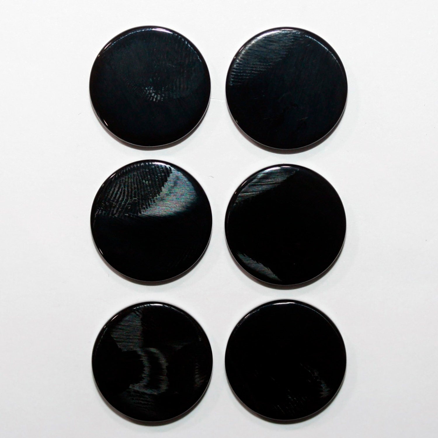 Lote de 6 cabujones de disco de ónix de 18 mm y 3 mm de grosor. (6 piezas)