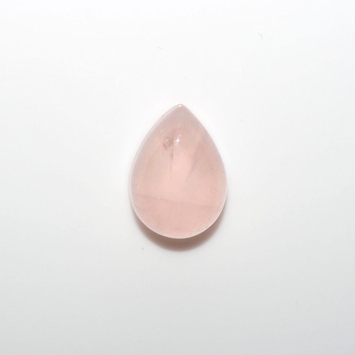 Lote de 6 cabujones de cuarzo rosa en forma de gota, 14 x 10 mm. (6 uds.)