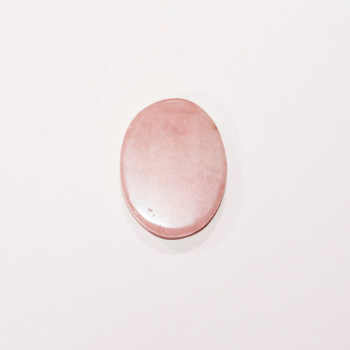 1 Pcs Rose Quartz Flat Oval Cabochon 50x35mm. (1 pcs) - Hard Gems