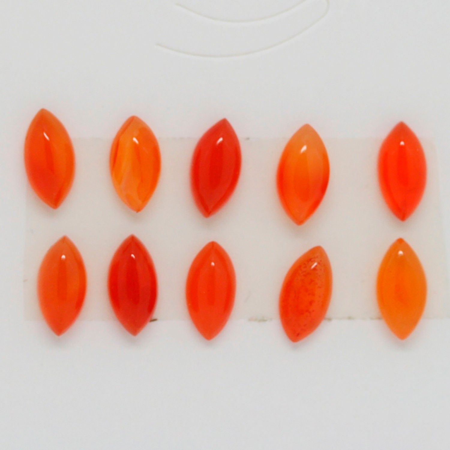 10 Pcs Lot Carnelian Marquise Cabochon 10x5mm (10 pcs)