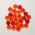 Lote de 25 cabujones redondos de cornalina de 4 mm (25 piezas)