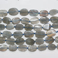 16" Labradorita Santa Cuentas Planas Ovaladas Lisas 18x13mm.-Hilo 40 cm.