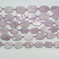 16" St Kuncite Smooth Oval Flat Beads 20x14mm.Approx.-Strand 40 cm.