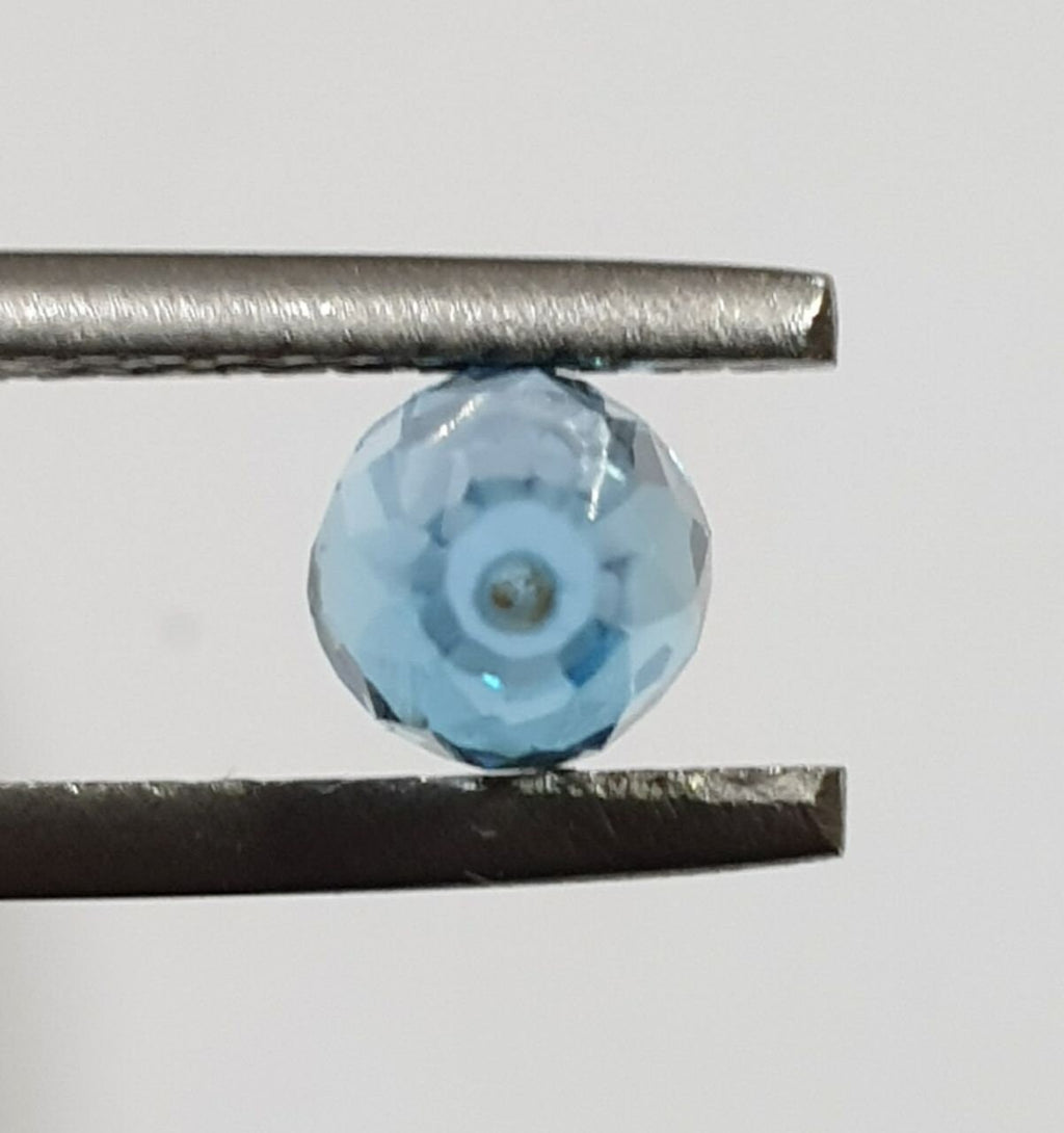 1 Pair AAA Half Drilled Swiss Blue Topaz Briolette Cut Drop 8x5mm- DIY Supplies- Gemstones- Natural Gems- Genuine