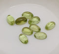 10 Pcs Lot 5x3mm Peridot Olivine Calibrated Oval Cabochon 10 Pcs Lot- Jewelry Supplies- Green Color- Natural Gems