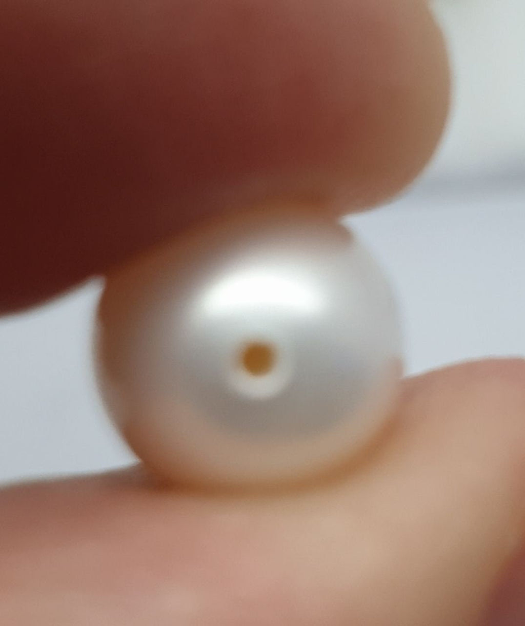 1 Pair Half Drilled Freshwater Pearl 11x7.6mm  Drop Shape Teardrop Top Luster Natural Pearl- Price is Per 1 Pair- Pearl Earring