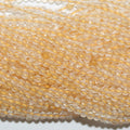 16" Cuentas Redondas Facetadas de Citrino 2.5mm.-Hilo 40cm.