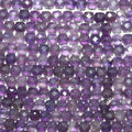 15" St Amethyst Faceted Cube Beads 4mm.- Strand 39cm. - Hard Gems