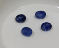 Lote de 4 zafiros azules facetados ovalados de 4 x 3 mm (4 unidades) - Piedras naturales - Venta al por mayor