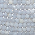 Perles cubiques à facettes en calchédoine bleue St de 15 pouces, 4-5 mm. - Fil de 39 cm.
