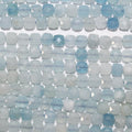 16" St Aquamarine Faceted Cube Beads 4-5mm.-Strand 40cm. - Hard Gems