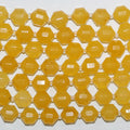 Perles cylindriques à facettes en quartz jaune St de 14 pouces, 10 x 9 mm. - Fil de 38 cm.