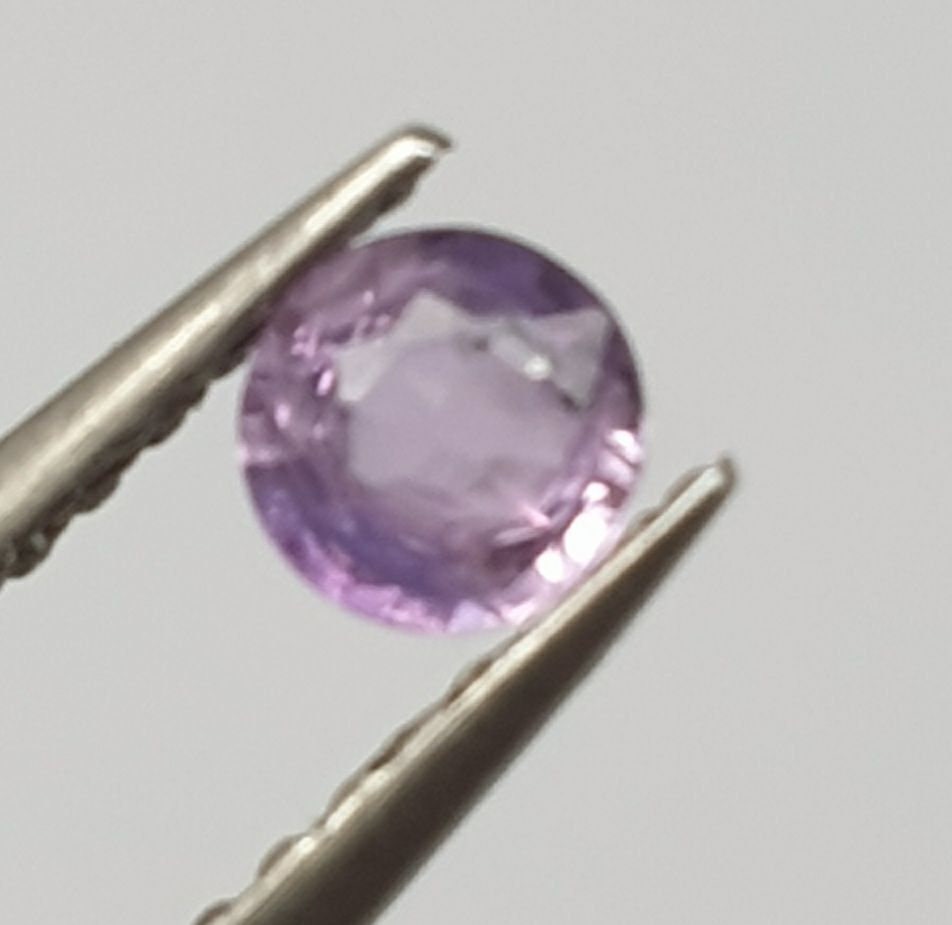 1 Pc Natural Top Purple  Color  Sapphire 3.5mm Round Brilliant Cut- Wholesale Gemstones- Natural Stones For Jewelry