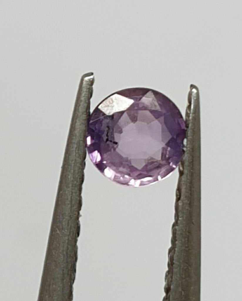 1 Pc Natural Top Purple  Color  Sapphire 3.5mm Round Brilliant Cut- Wholesale Gemstones- Natural Stones For Jewelry