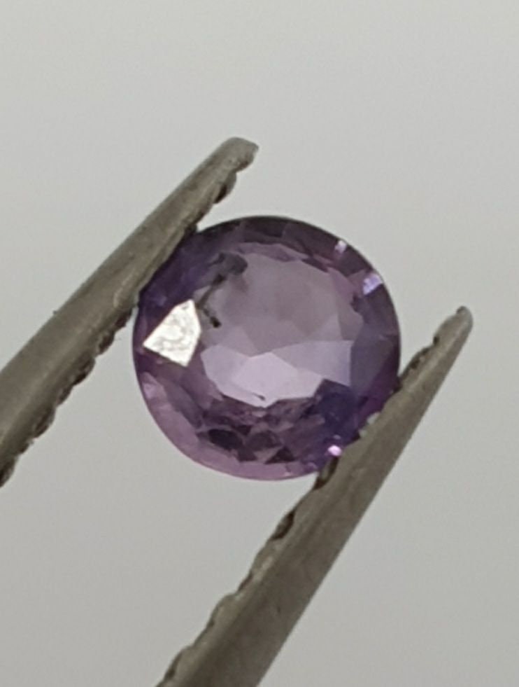 1 Pc Natural Top Purple  Color  Sapphire 3.5mm Round Brilliant Cut- Wholesale Gemstones- Natural Stones For Jewelry
