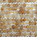 Perles rondelles à facettes en quartz rutile St 15" 6x4mm.-Rig 39cm.