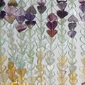 14" St Fluorite Smooth Heart Beads 6-8mm.Approx.-Strand 35cm.