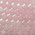 Perles rondes lisses en quartz rose St de 14 pouces (8 mm) - Fil de 38 cm