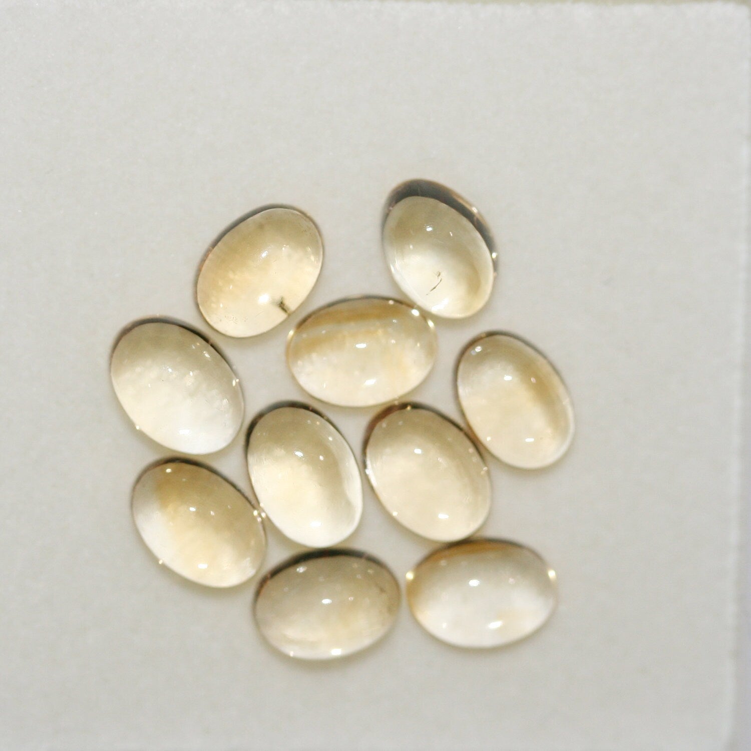 10Pcs Lot  Citrine Oval Cabochon 7x5mm. (10 pcs.)