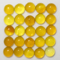 Lote de 25 cabujones redondos de ágata amarilla de 4 mm. (25 uds.)