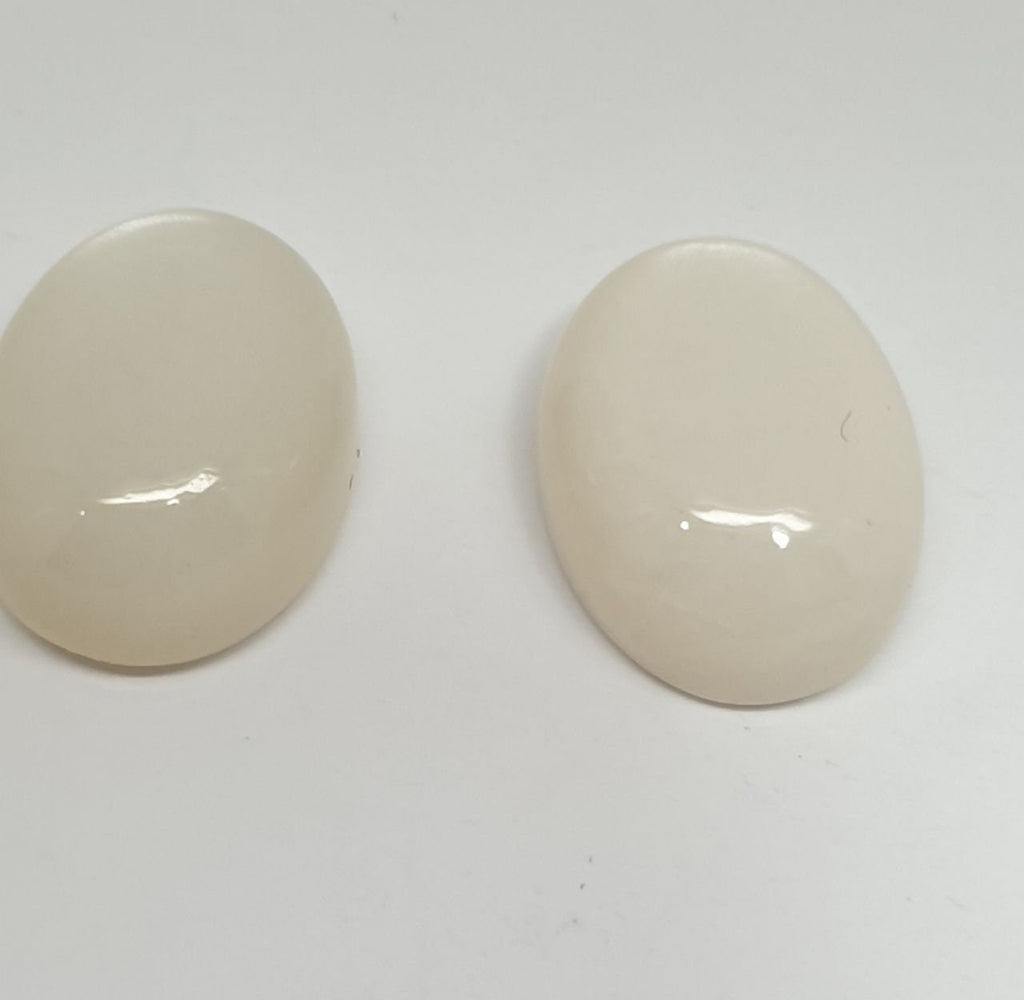 1 Matching Pair White Moonstone Oval Cabochon 16x12mm. Untreated Stones Wholesale