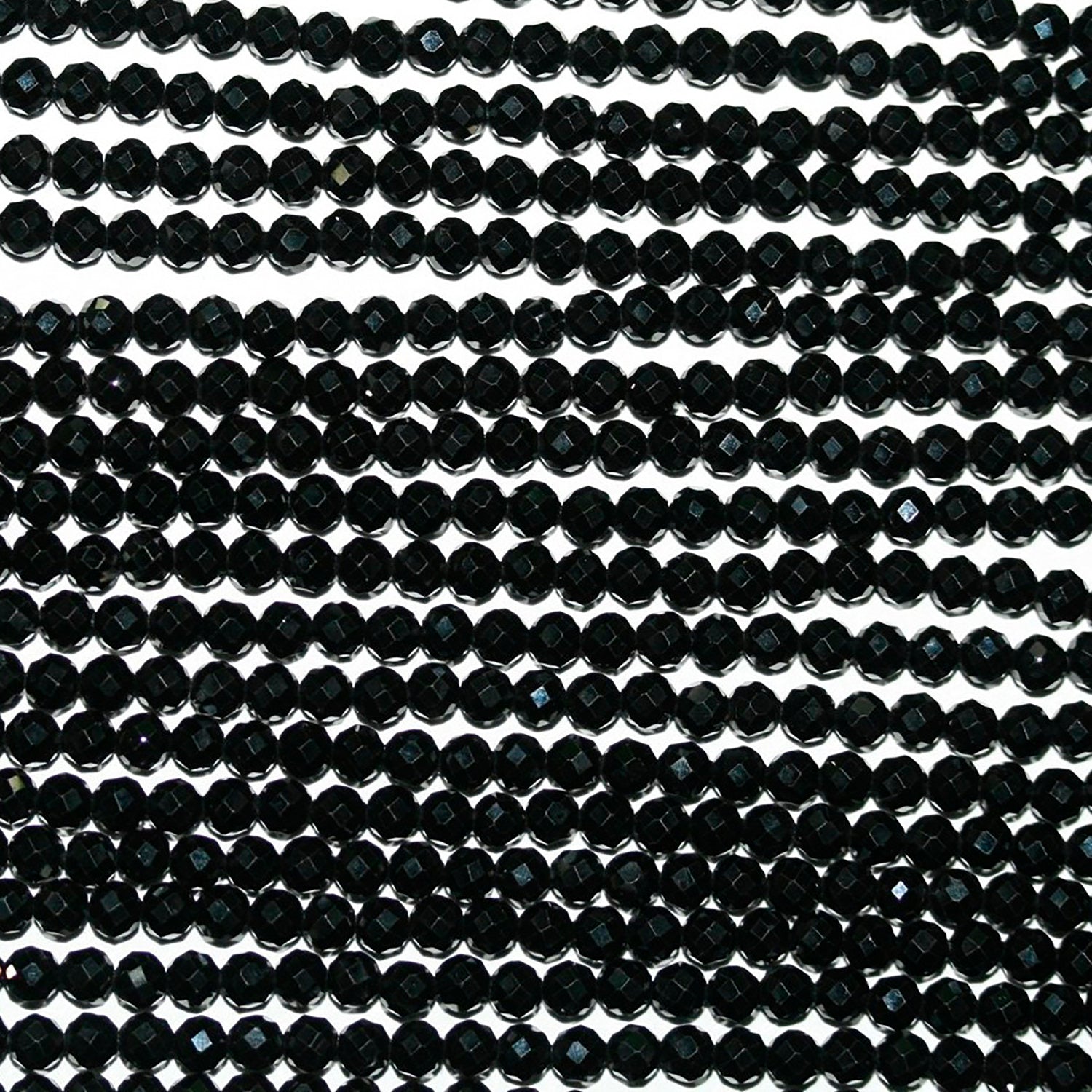 13" St Spinel Faceted Round Beads 2mm.-Strand 33cm