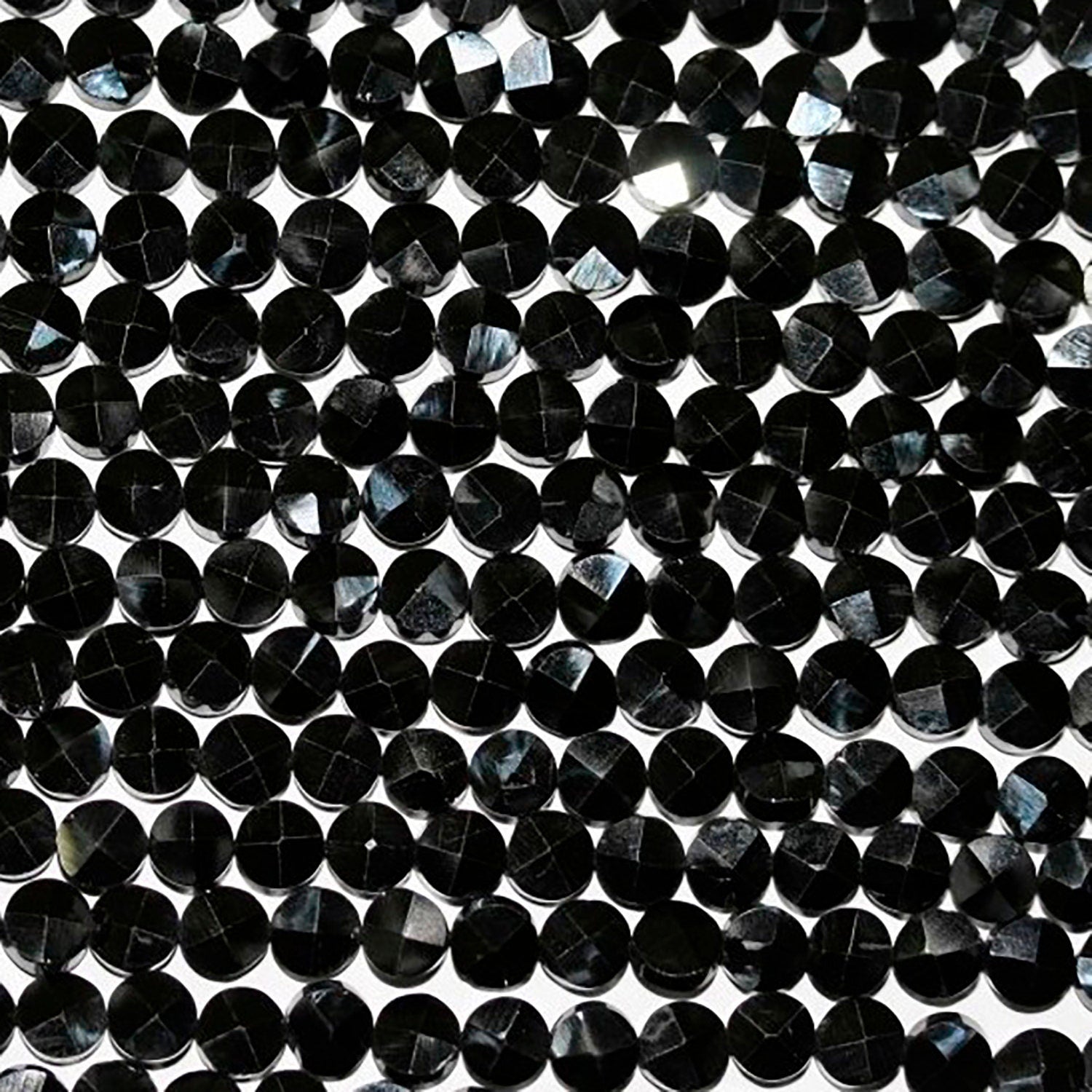 Perles de spinelle St à facettes en forme de pièce de 14 pouces, 5 mm - Fil de 37 cm.