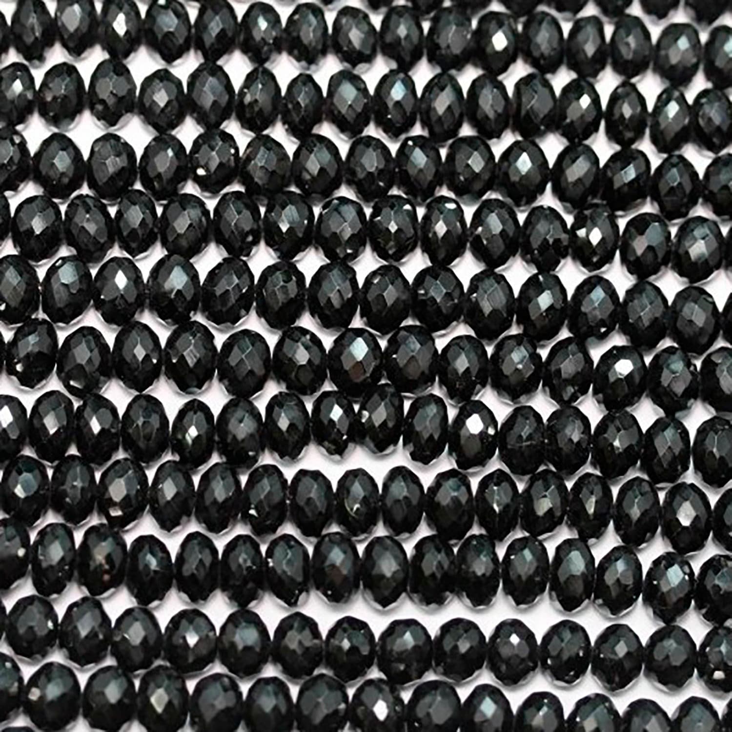 Perles rondelles à facettes en spinelle de 20 cm (8 pouces), 7 x 4 mm, longueur 20 cm.