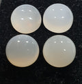 Lote de 4 cabujones redondos de piedra lunar blanca de 11 mm. (4 piezas)
