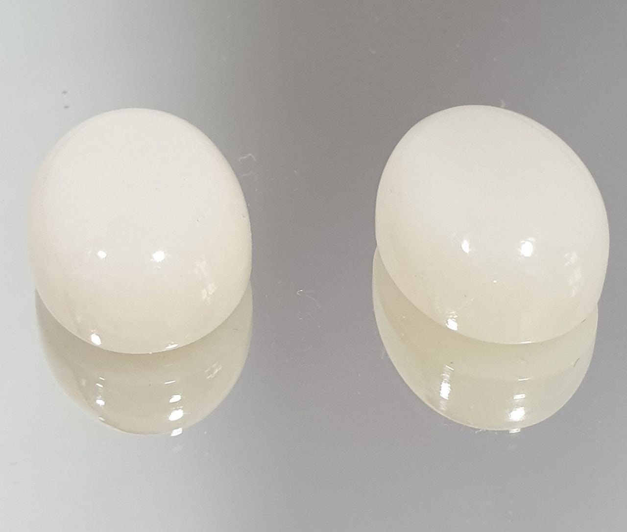 1 Matching Pair White Moonstone Oval Cabochon 16x12mm. Untreated Stones Wholesale