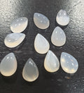 10 Pcs Lot White Moonstone Pear Cabochon 9x6mm. (10 pcs.)